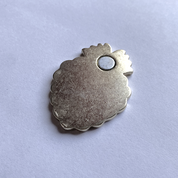 Imán metálico Corazón Floreado