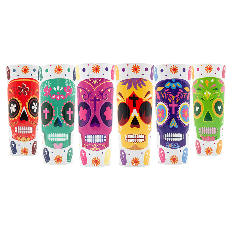 Colección de 6 tequileros Calavera